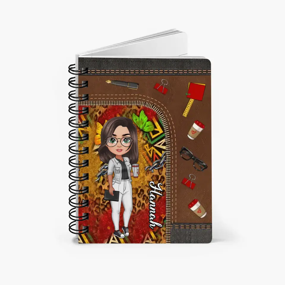 Personalized Spiral Journal - Teacher's Day, Birthday Gift For Teacher - Juneteenth Teacher ARND005