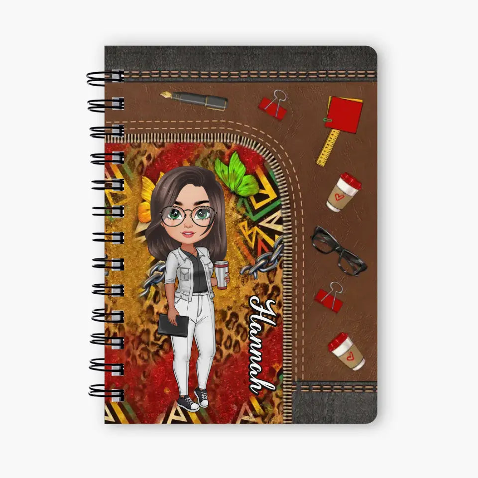 Personalized Spiral Journal - Teacher's Day, Birthday Gift For Teacher - Juneteenth Teacher ARND005