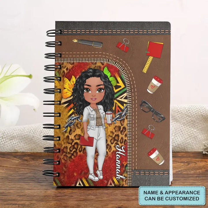 Personalized Spiral Journal - Teacher's Day, Birthday Gift For Teacher - Juneteenth Teacher ARND005