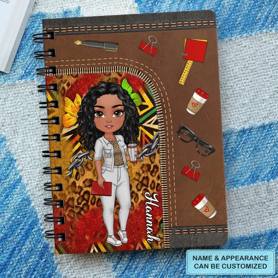 Personalized Spiral Journal - Teacher's Day, Birthday Gift For Teacher - Juneteenth Teacher ARND005