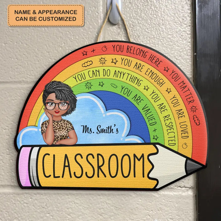 Personalized Custom Door Sign - Welcoming, Birthday, Teacher's Day Gift For Teacher - In My Class