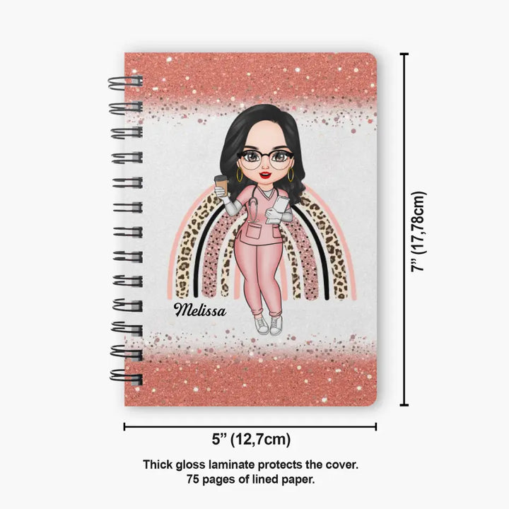 Personalized Spiral Journal - Gift For Nurse - Love Nurse Life ARND005