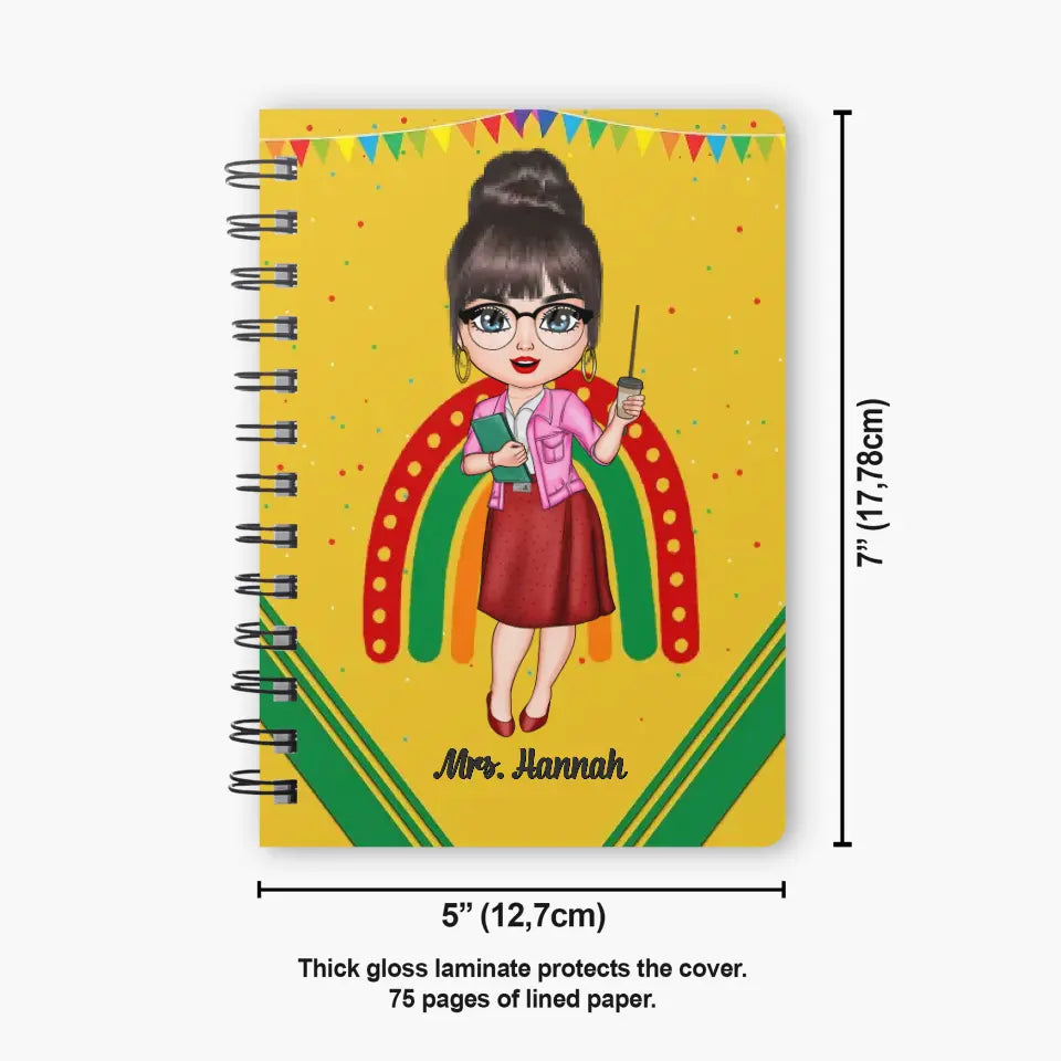 Personalized Spiral Journal - Gift For Teacher - It's A Good Day To Teach Tiny Humans ARND005