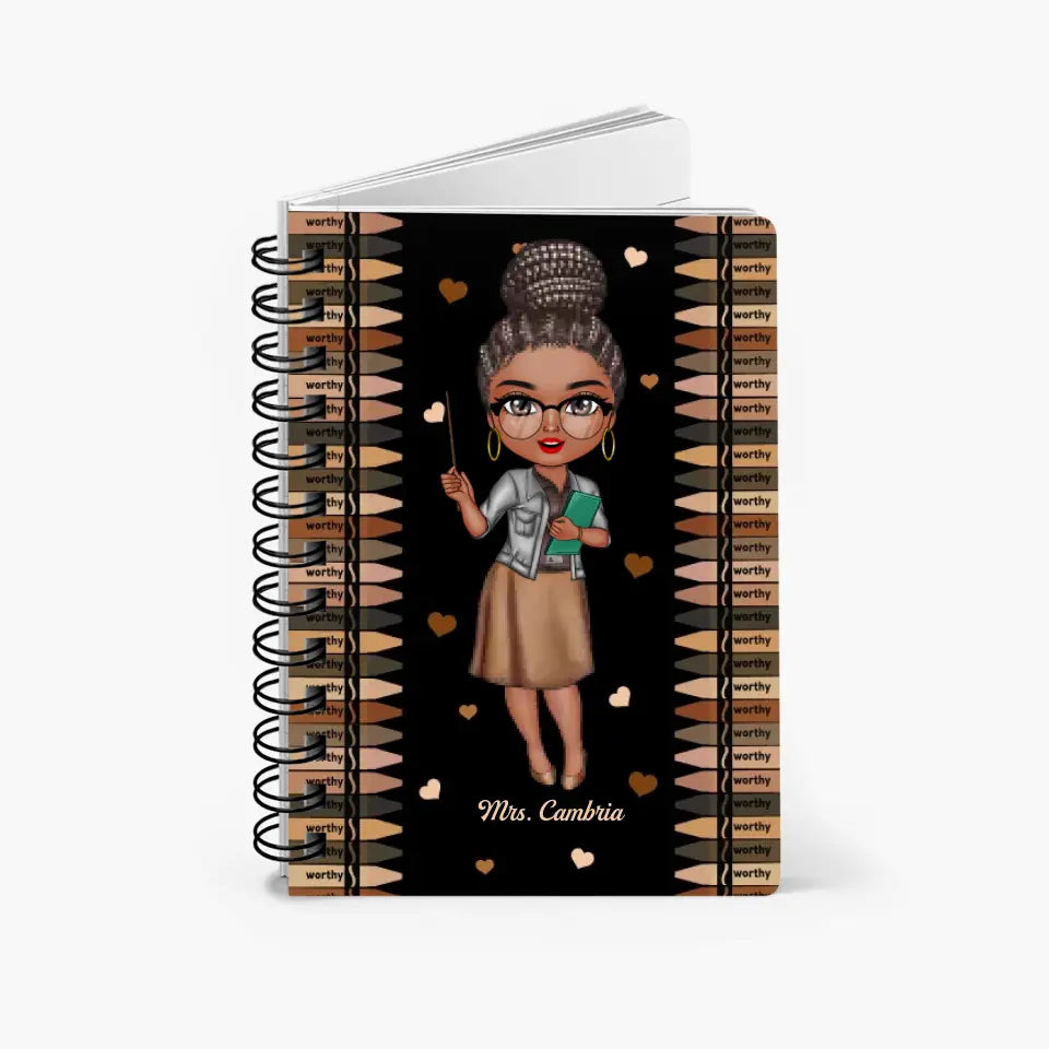 Personalized Spiral Journal - Gift For Teacher - I Teach Love ARND005