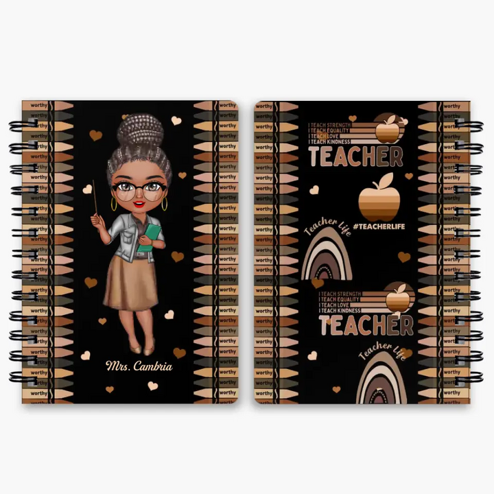 Personalized Spiral Journal - Gift For Teacher - I Teach Love ARND005