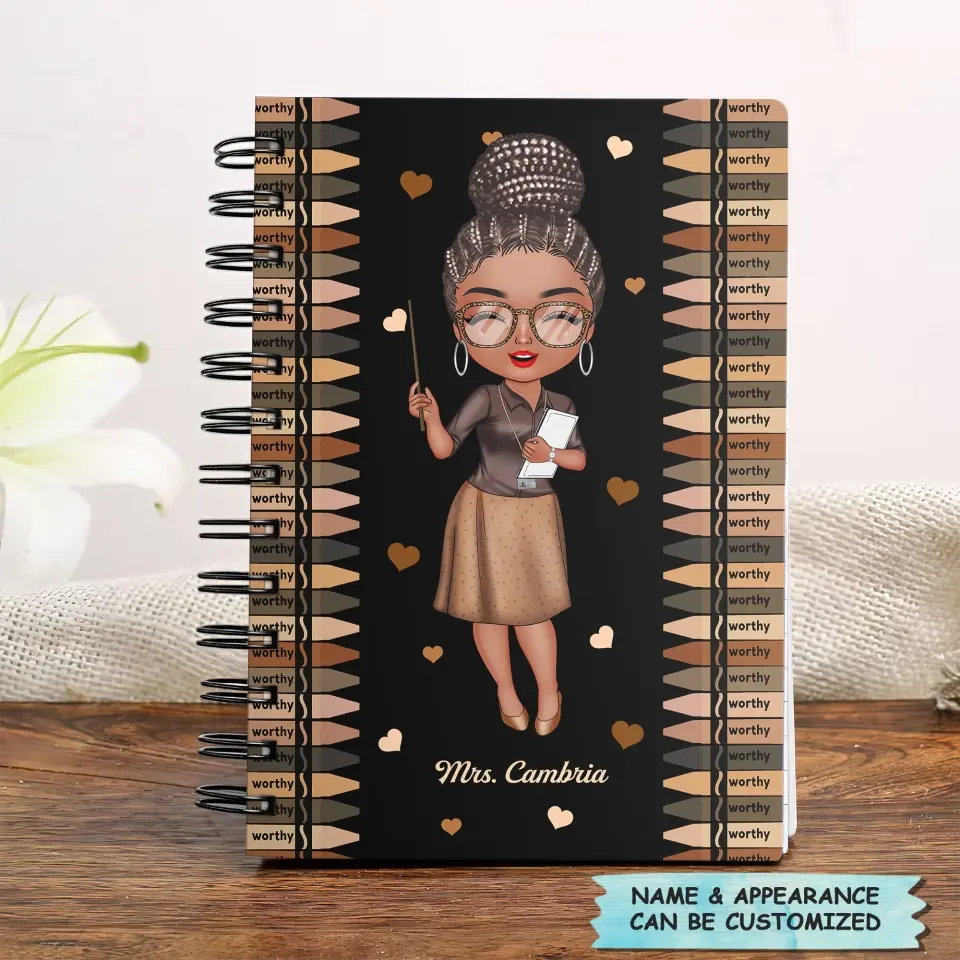 Personalized Spiral Journal - Gift For Teacher - I Teach Love ARND005