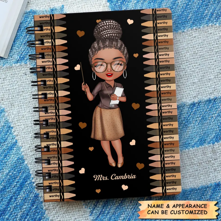 Personalized Spiral Journal - Gift For Teacher - I Teach Love ARND005