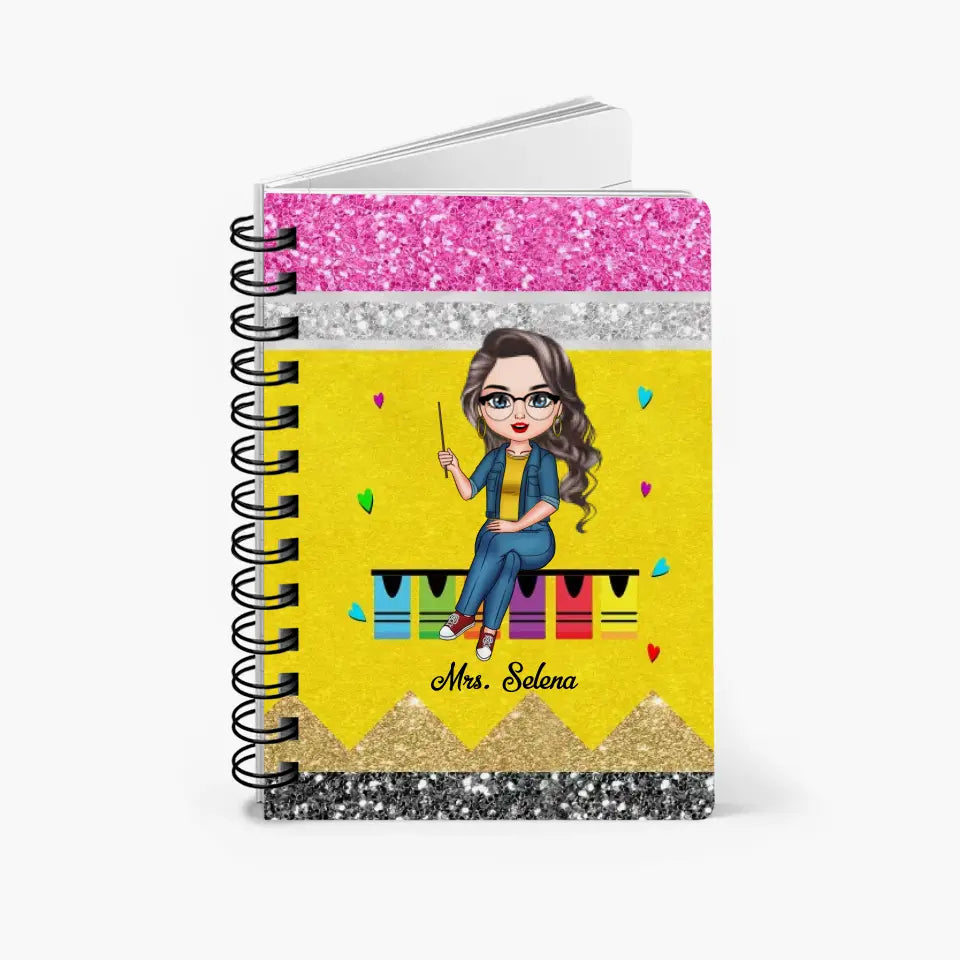 Personalized Spiral Journal - Gift For Teacher - It Takes A Big Heart To Shape Little Minds ARND005