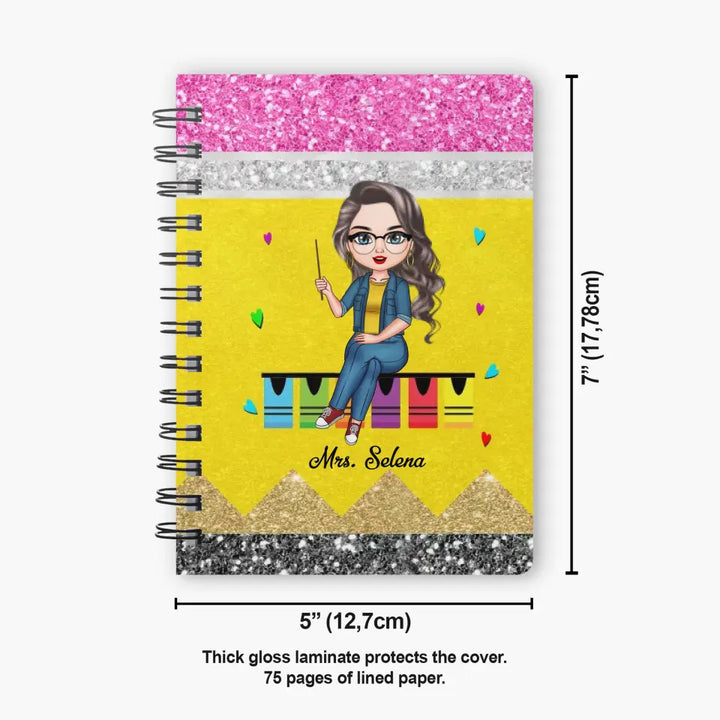 Personalized Spiral Journal - Gift For Teacher - It Takes A Big Heart To Shape Little Minds ARND005