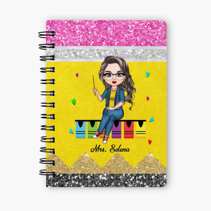 Personalized Spiral Journal - Gift For Teacher - It Takes A Big Heart To Shape Little Minds ARND005