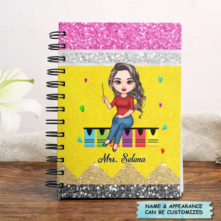 Personalized Spiral Journal - Gift For Teacher - It Takes A Big Heart To Shape Little Minds ARND005