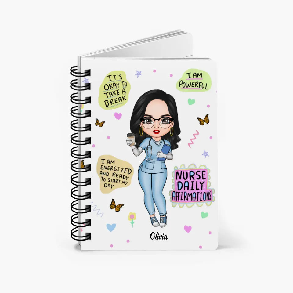 Personalized Spiral Journal - Gift For Nurse - I Am Powerful