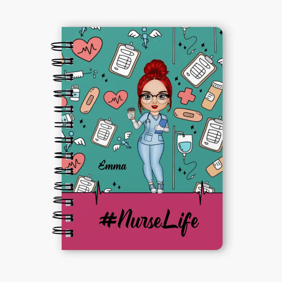 Personalized Spiral Journal - Gift For Nurse - Nurselife