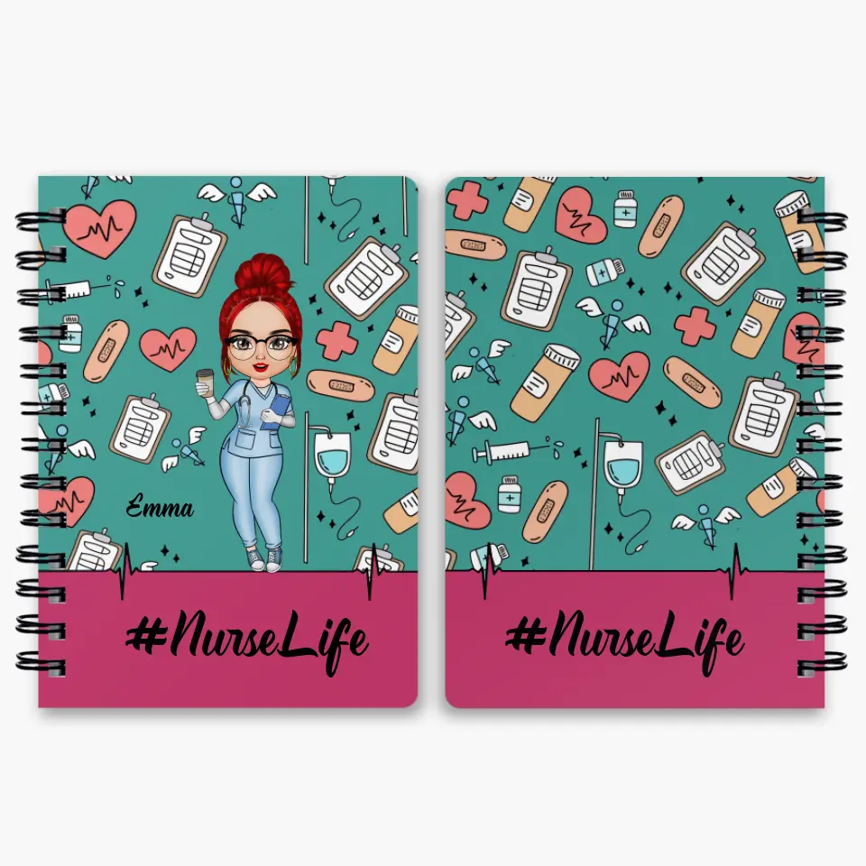 Personalized Spiral Journal - Gift For Nurse - Nurselife