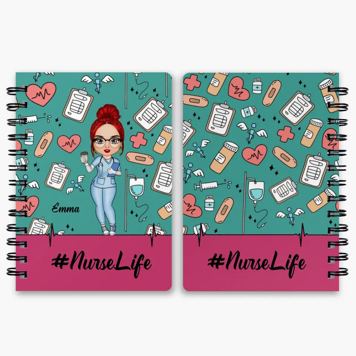 Personalized Spiral Journal - Gift For Nurse - Nurselife