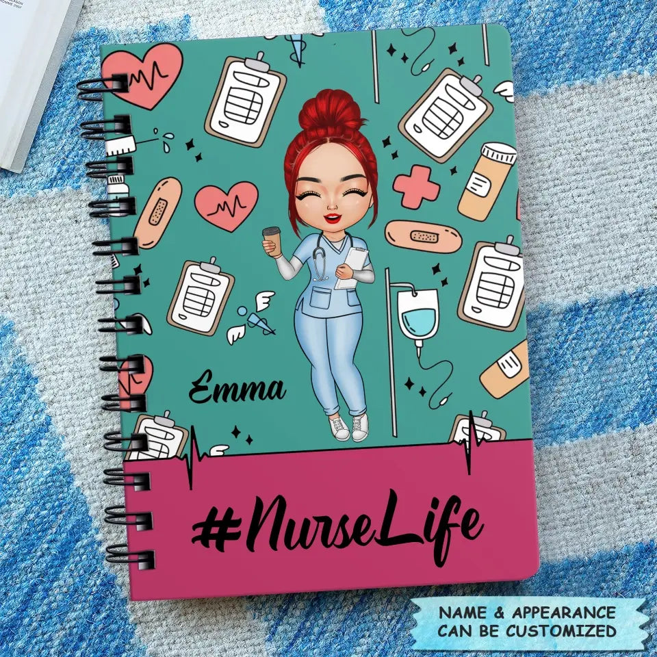 Personalized Spiral Journal - Gift For Nurse - Nurselife