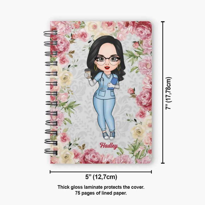 Personalized Spiral Journal - Gift For Nurse - Work Of Heart