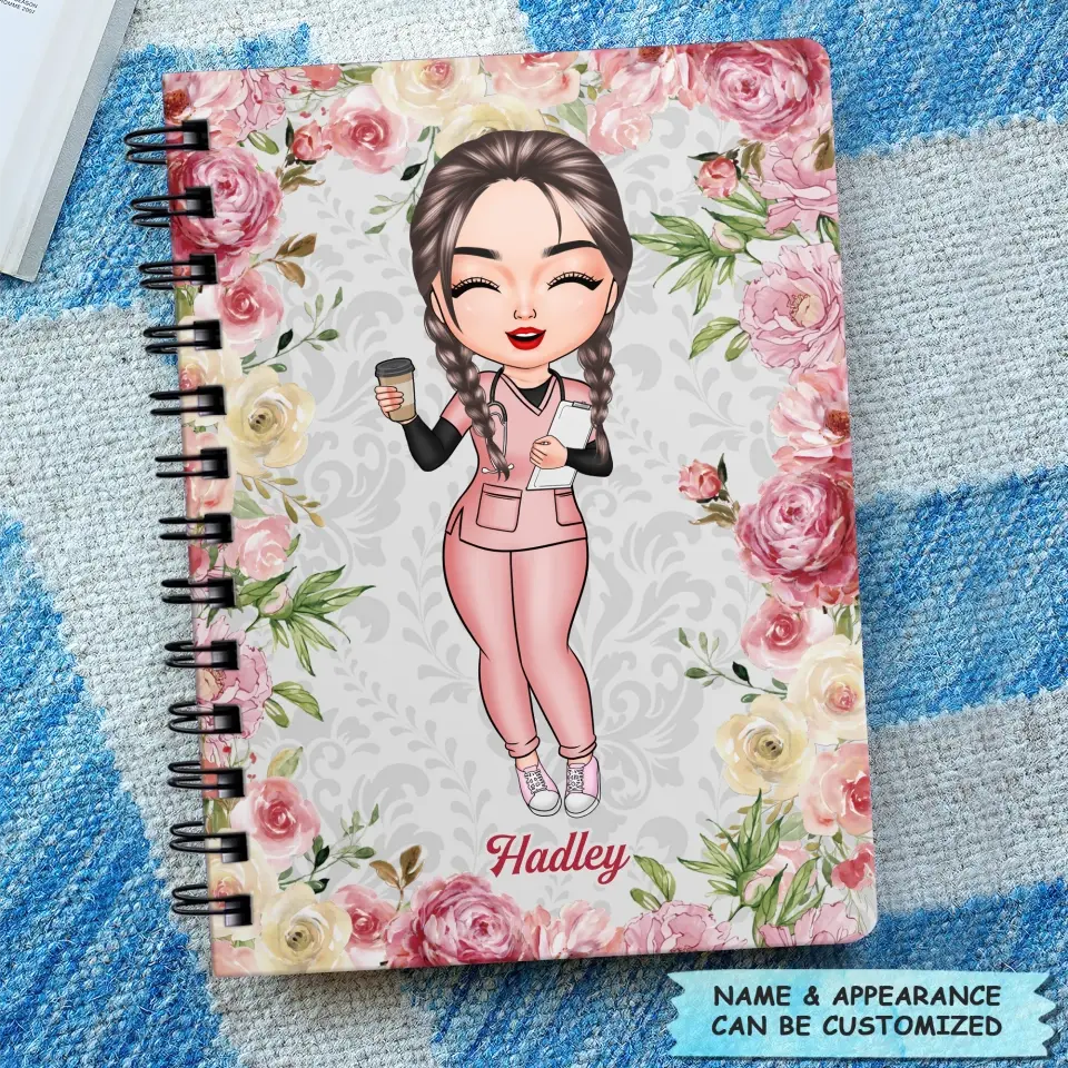 Personalized Spiral Journal - Gift For Nurse - Work Of Heart