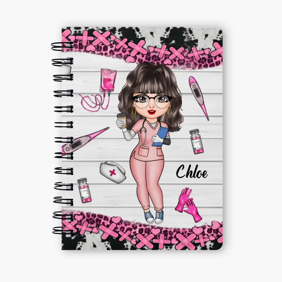 Personalized Spiral Journal - Gift For CNA - Heartbeat Of Long-Term Care