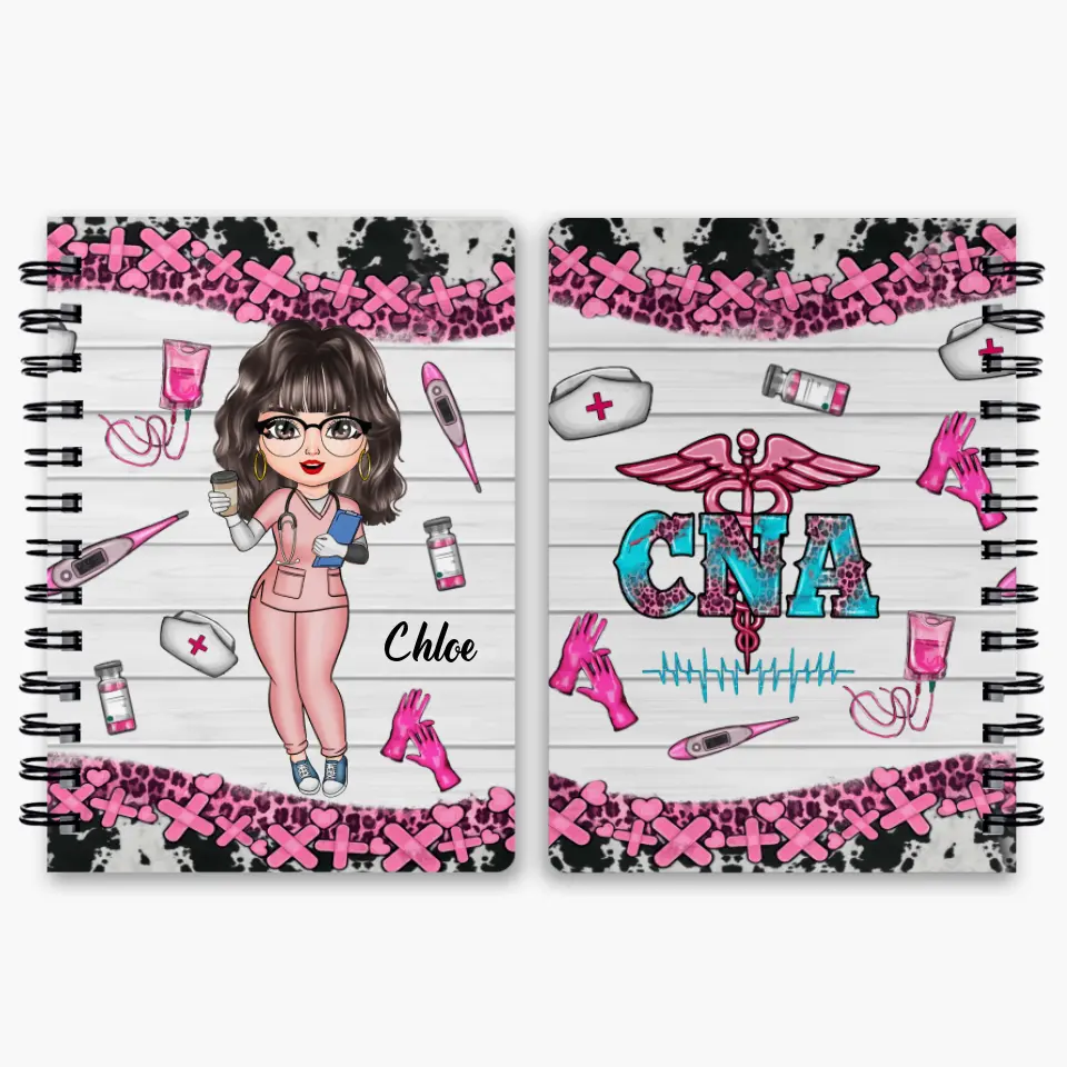 Personalized Spiral Journal - Gift For CNA - Heartbeat Of Long-Term Care