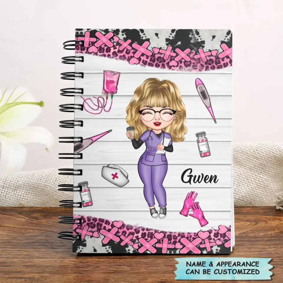 Personalized Spiral Journal - Gift For CNA - Heartbeat Of Long-Term Care