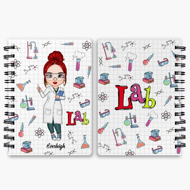 Personalized Spiral Journal - Gift For Lab Tech - Love My Job