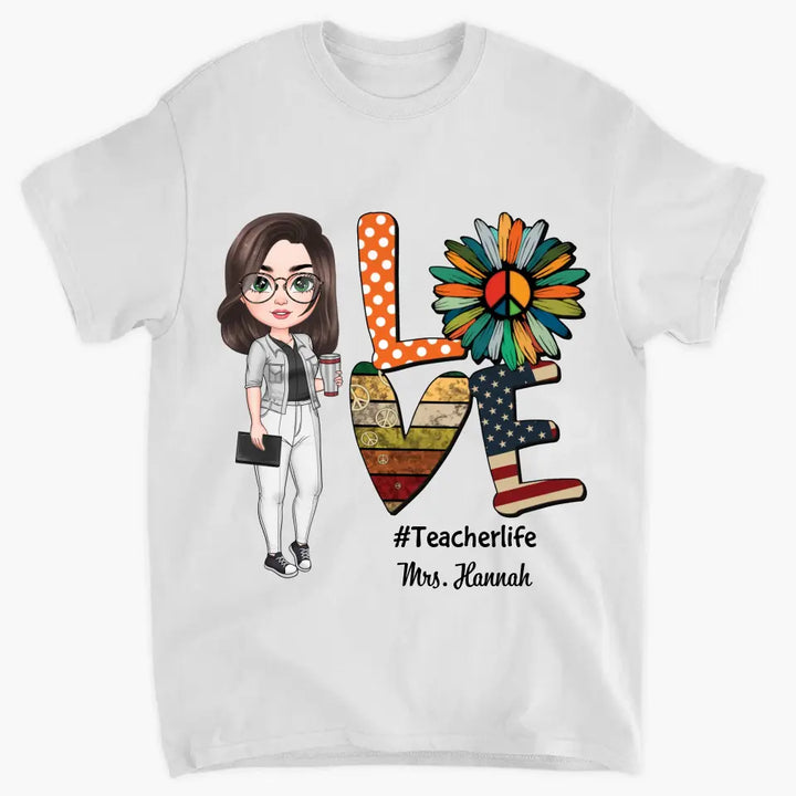 Personalized Custom T-shirt - Teacher's Day, Birthday Gift For Teacher - Love Vintage