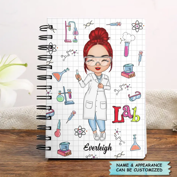 Personalized Spiral Journal - Gift For Lab Tech - Love My Job