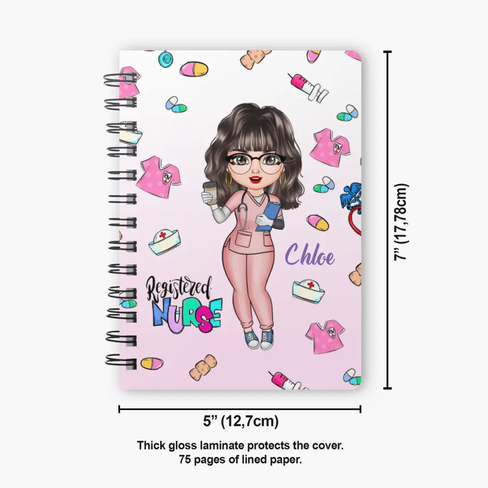 Personalized Spiral Journal - Gift For Nurse - Being A Registered Nurse