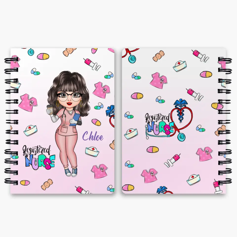Personalized Spiral Journal - Gift For Nurse - Being A Registered Nurse