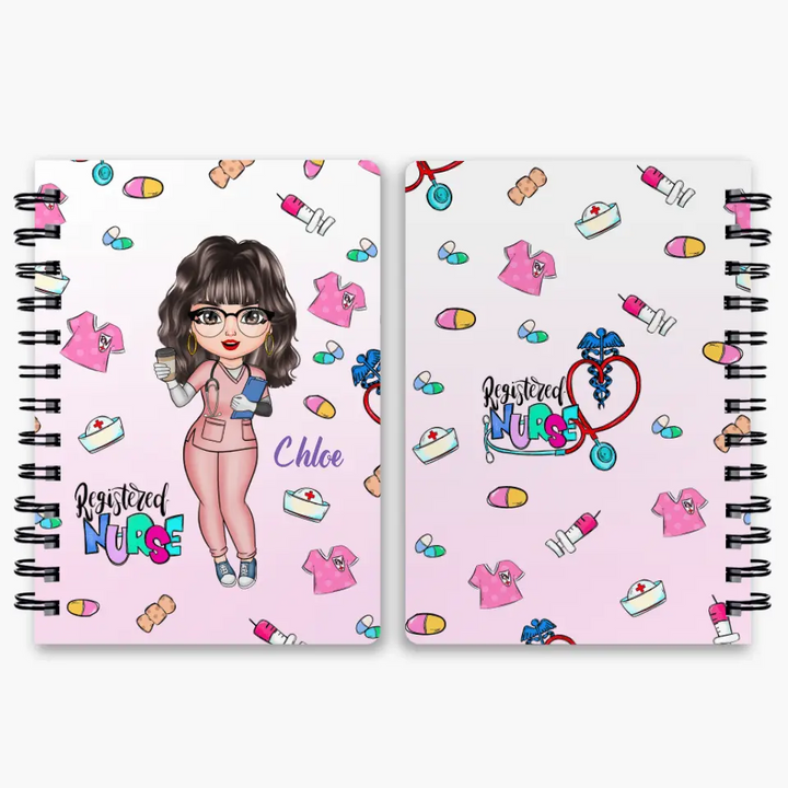 Personalized Spiral Journal - Gift For Nurse - Being A Registered Nurse