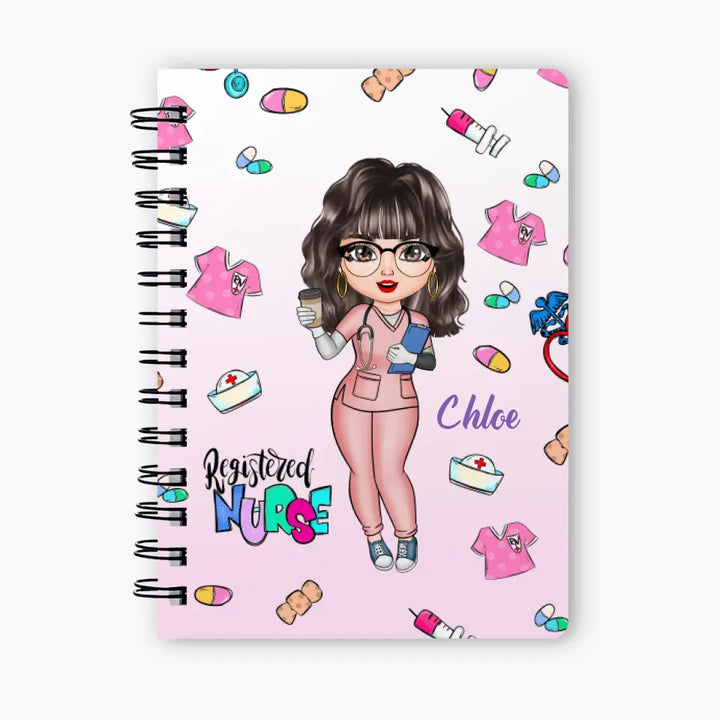 Personalized Spiral Journal - Gift For Nurse - Being A Registered Nurse
