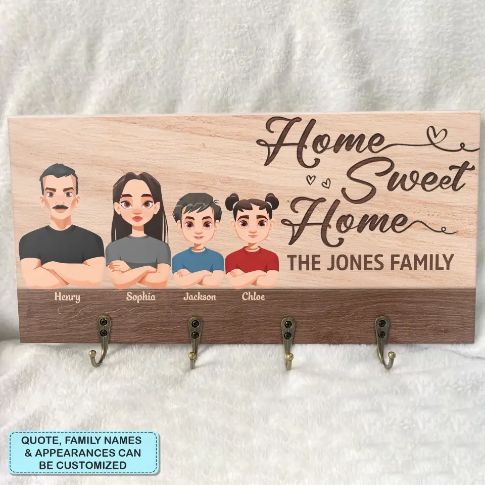 Personalized Custom Key Holder - Mother's Day, Father's Day, Birthday Gift For Mom, Dad, Family Member - This Is Us