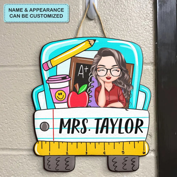 Personalized Custom Door Sign - Welcoming, Birthday, Teacher's Day Gift For Teacher - Teacher's Class