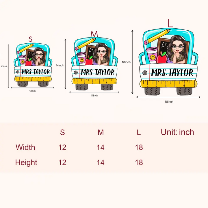 Personalized Custom Door Sign - Welcoming, Birthday, Teacher's Day Gift For Teacher - Teacher's Class