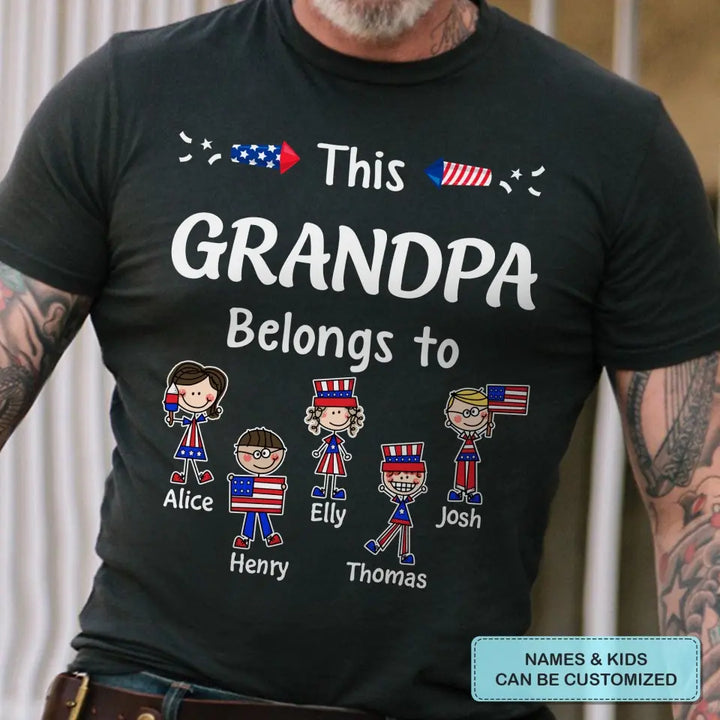 Personalized Custom T-shirt - 4th Of July, Father's Day, Birthday Gift For Dad, Grandpa - The Man The Myth The Legend