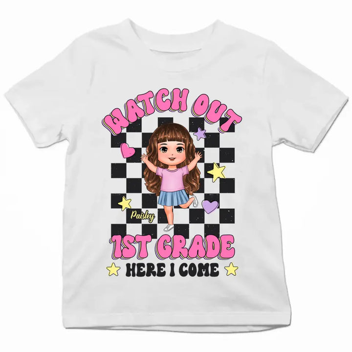 Personalized Custom T-shirt - Birthday, Back To School Gift For Kid - Watch Out Kindergarten