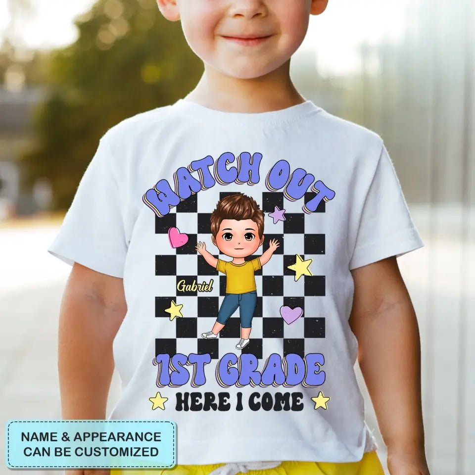 Personalized Custom T-shirt - Birthday, Back To School Gift For Kid - Watch Out Kindergarten
