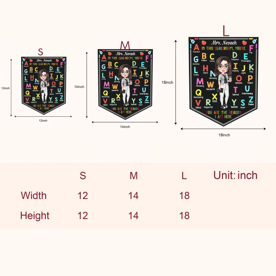 Personalized Custom Door Sign - Welcoming, Birthday, Teacher's Day Gift For Teacher - When You Enter This Classroom