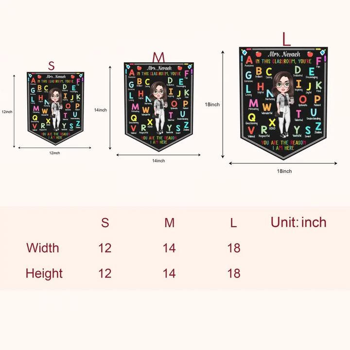 Personalized Custom Door Sign - Welcoming, Birthday, Teacher's Day Gift For Teacher - When You Enter This Classroom