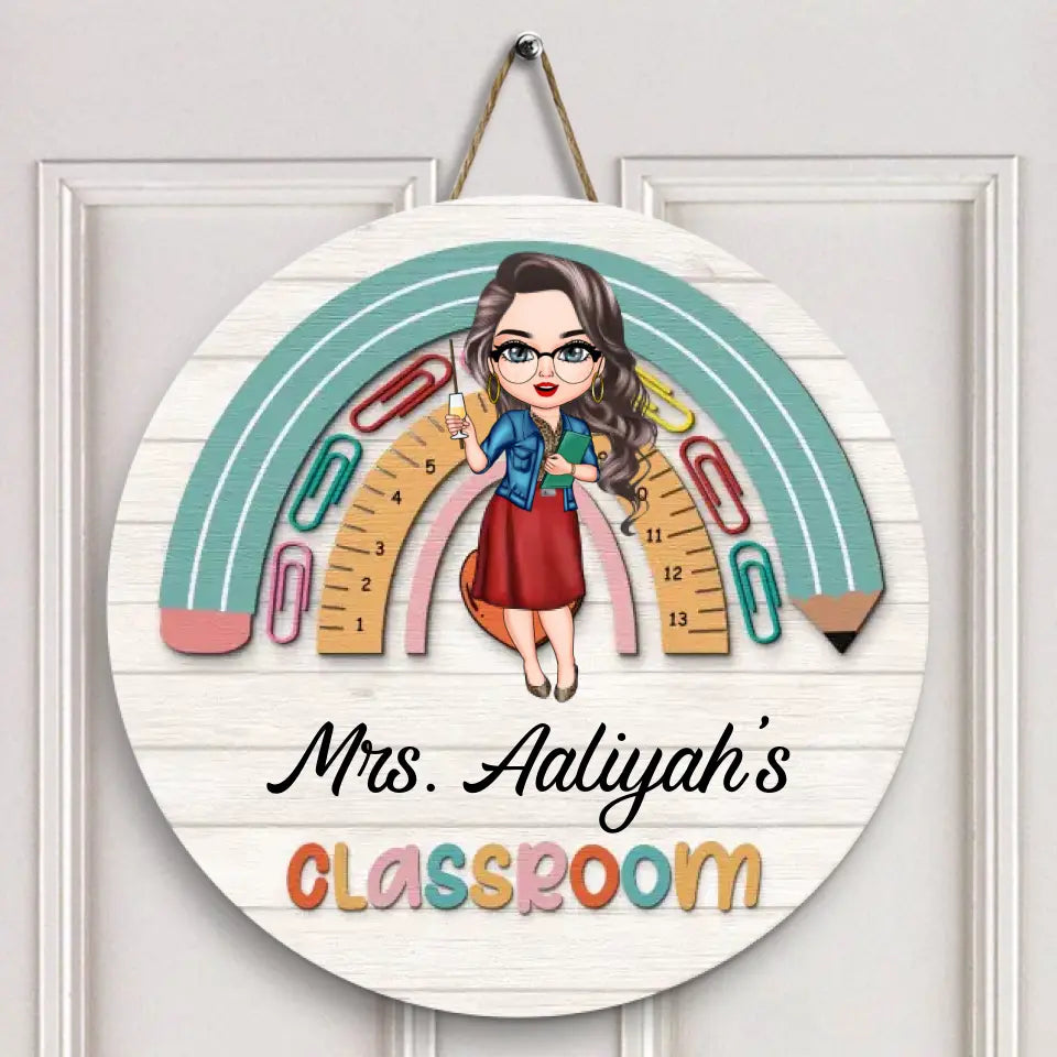 Personalized Door Sign - Gift For Teacher - Welcome To My Office ARND036