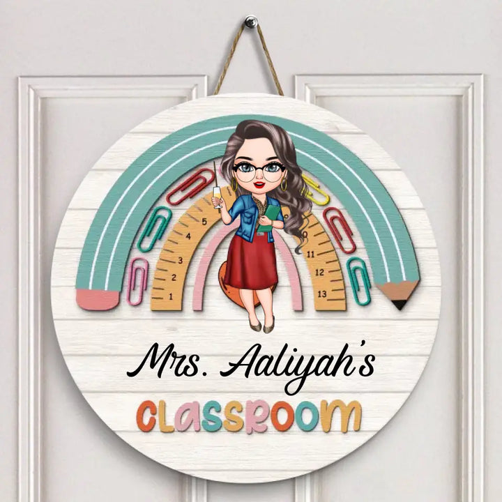 Personalized Door Sign - Gift For Teacher - Welcome To My Office ARND036
