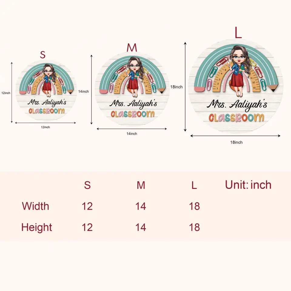 Personalized Door Sign - Gift For Teacher - Welcome To My Office ARND036