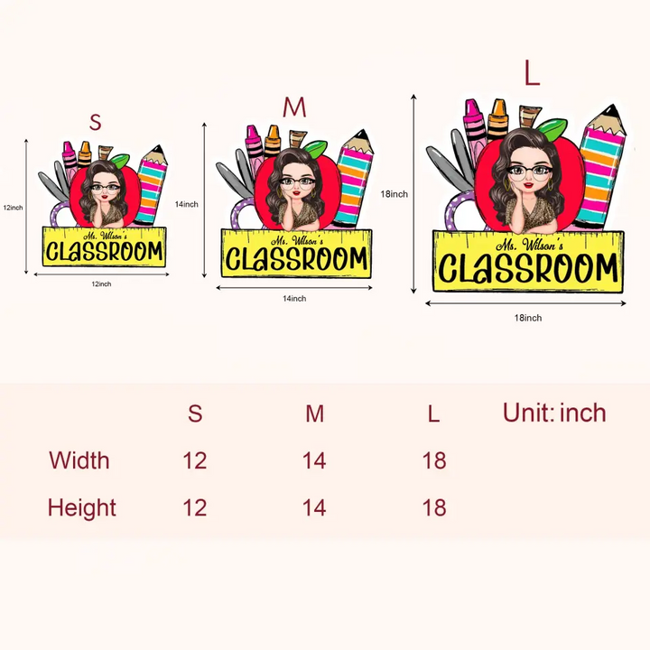 Personalized Custom Door Sign - Welcoming, Teacher's Day, Birthday Gift For Teacher - Welcome To This Class