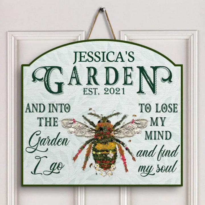 Personalized Door Sign - Gift For Gardening Lover, Gardener - Into The Garden ARND018