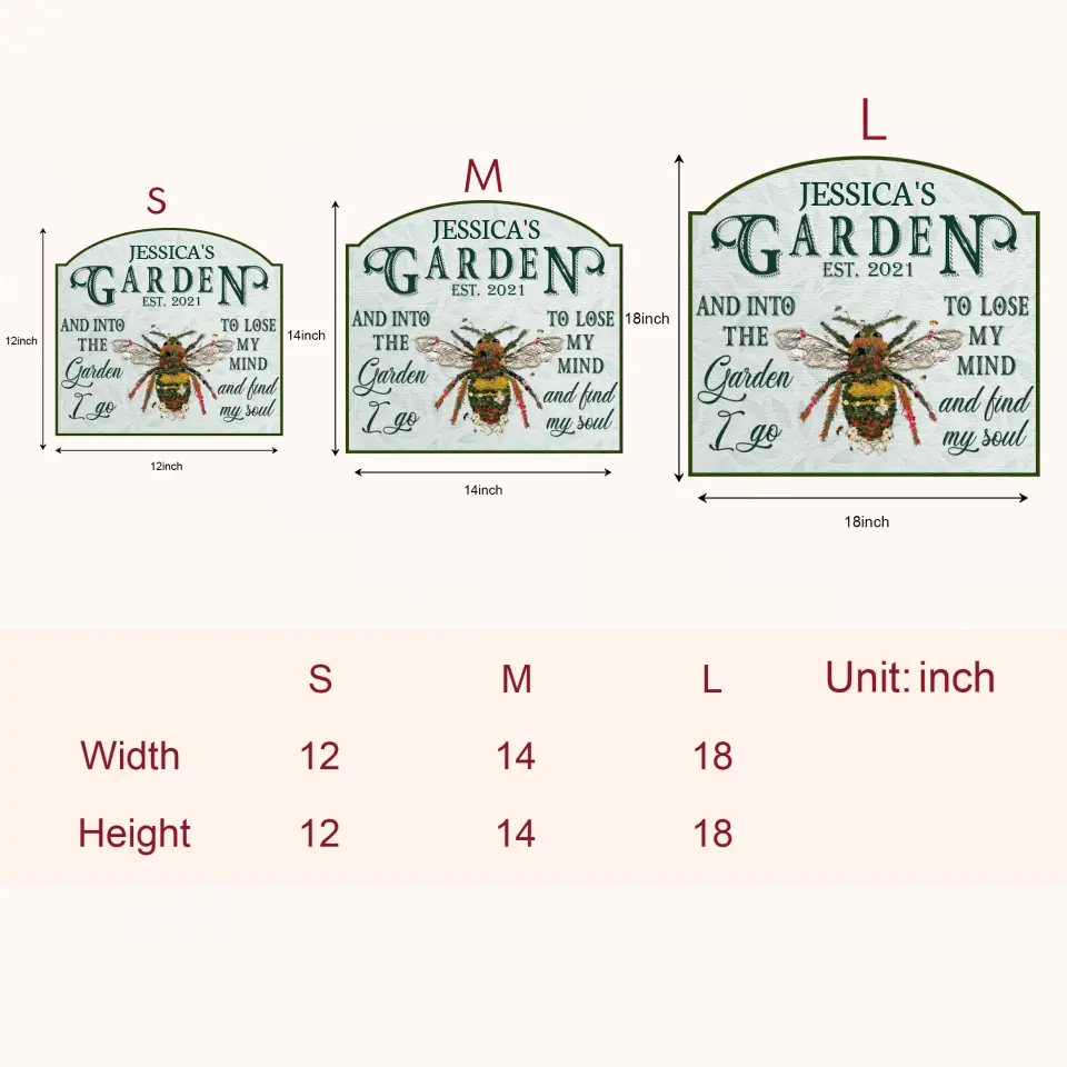 Personalized Door Sign - Gift For Gardening Lover, Gardener - Into The Garden ARND018