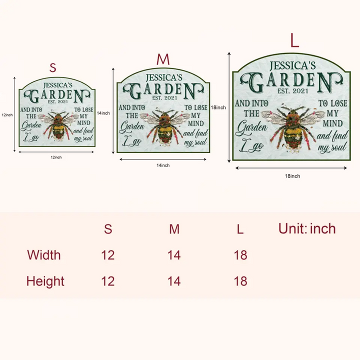 Personalized Door Sign - Gift For Gardening Lover, Gardener - Into The Garden ARND018