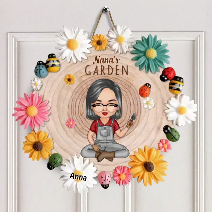 Personalized Door Sign - Gift For Grandma - Grandma Garden ARND0014