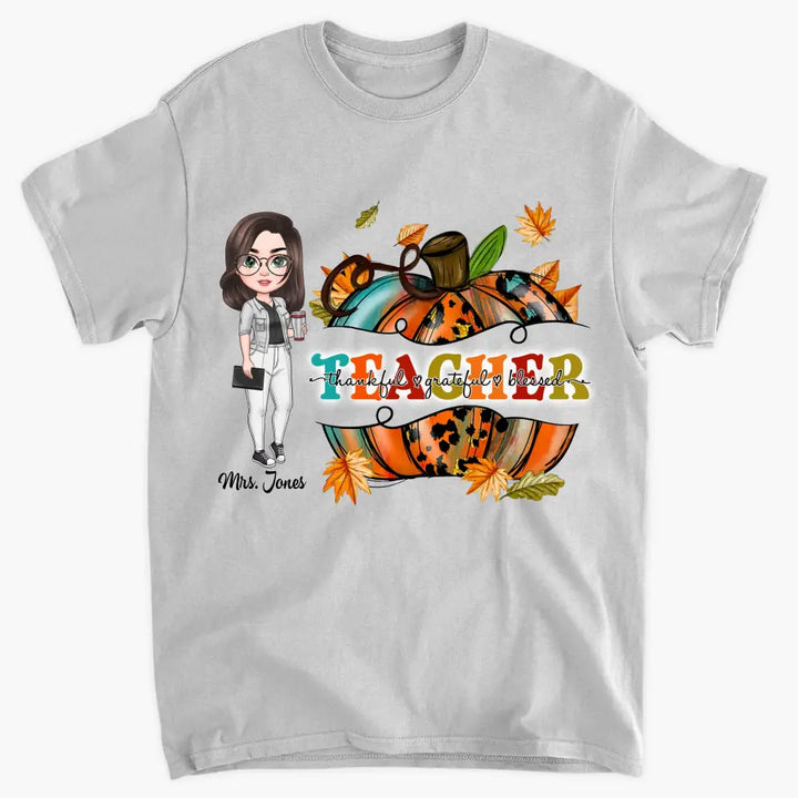 Personalized Custom T-shirt - Teacher's Day, Birthday Gift For Teacher - Teacher Pumpkin