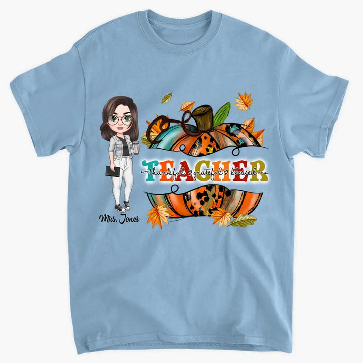 Personalized Custom T-shirt - Teacher's Day, Birthday Gift For Teacher - Teacher Pumpkin